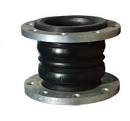 Rubber joint with double ball flange connection